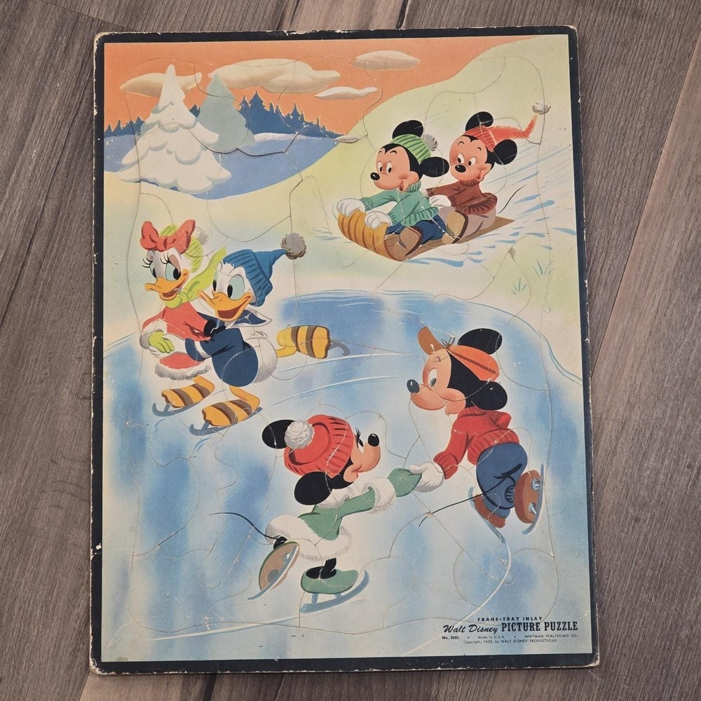 1950s 70s Tray Puzzles Disney Mickey Minnie Mouse Flintstones Woody Woodpecker - Picture 4 of 16